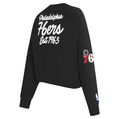 NBA Philadelphia 76ers Pro Standard Women's Paint The City Cropped Pullover Sweatshirt
