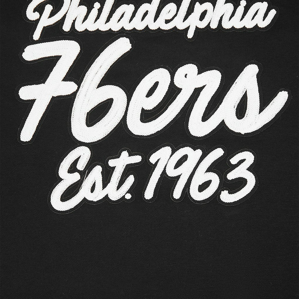 NBA Philadelphia 76ers Pro Standard Women's Paint The City Cropped Pullover Sweatshirt