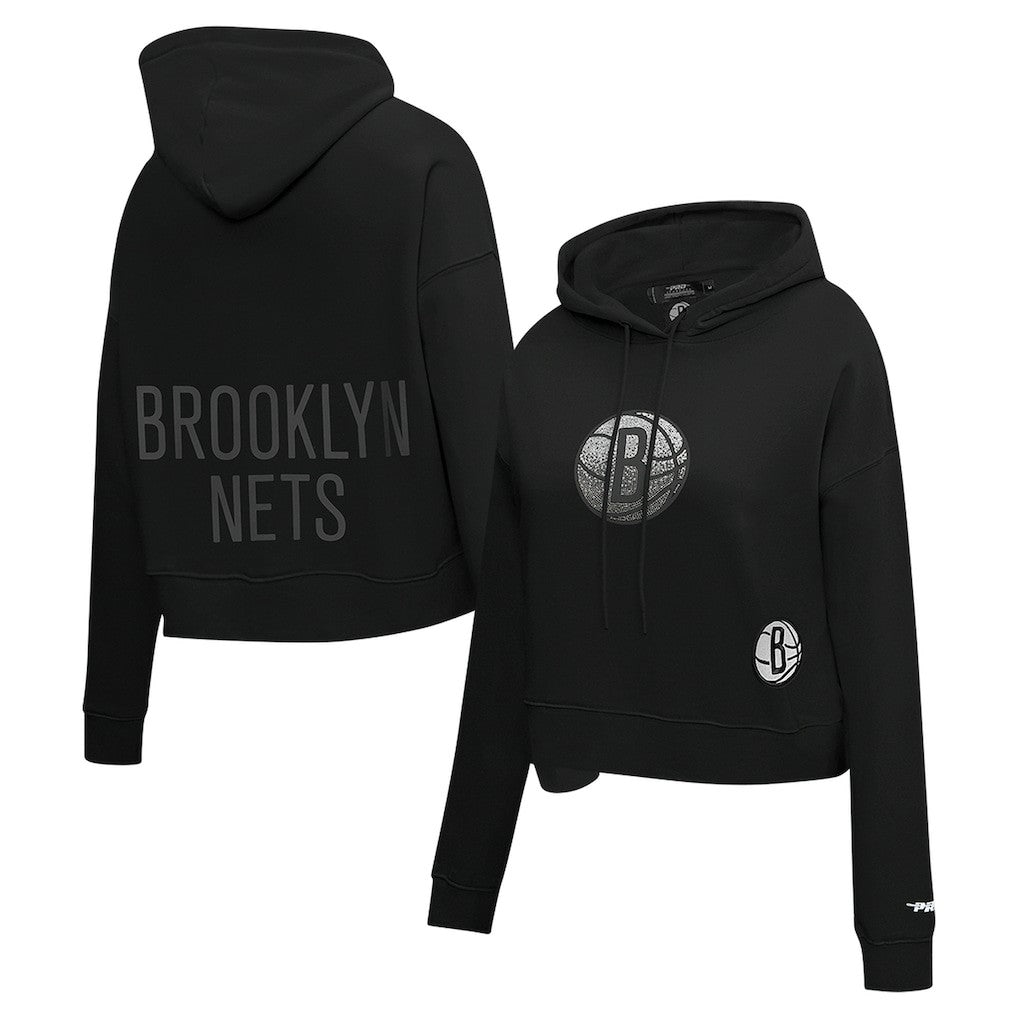 NBA Brooklyn Nets Pro Standard Women's Jewels Cropped Pullover Hoodie