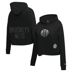 NBA Brooklyn Nets Pro Standard Women's Jewels Cropped Pullover Hoodie