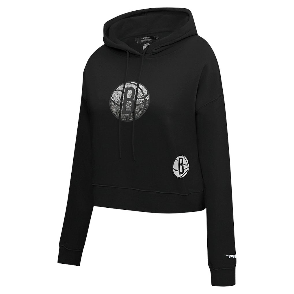 NBA Brooklyn Nets Pro Standard Women's Jewels Cropped Pullover Hoodie