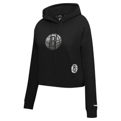 NBA Brooklyn Nets Pro Standard Women's Jewels Cropped Pullover Hoodie