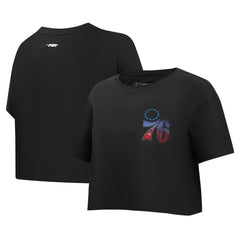 NBA Philadelphia 76ers Pro Standard Women's Jewels Boxy Cropped T-Shirt