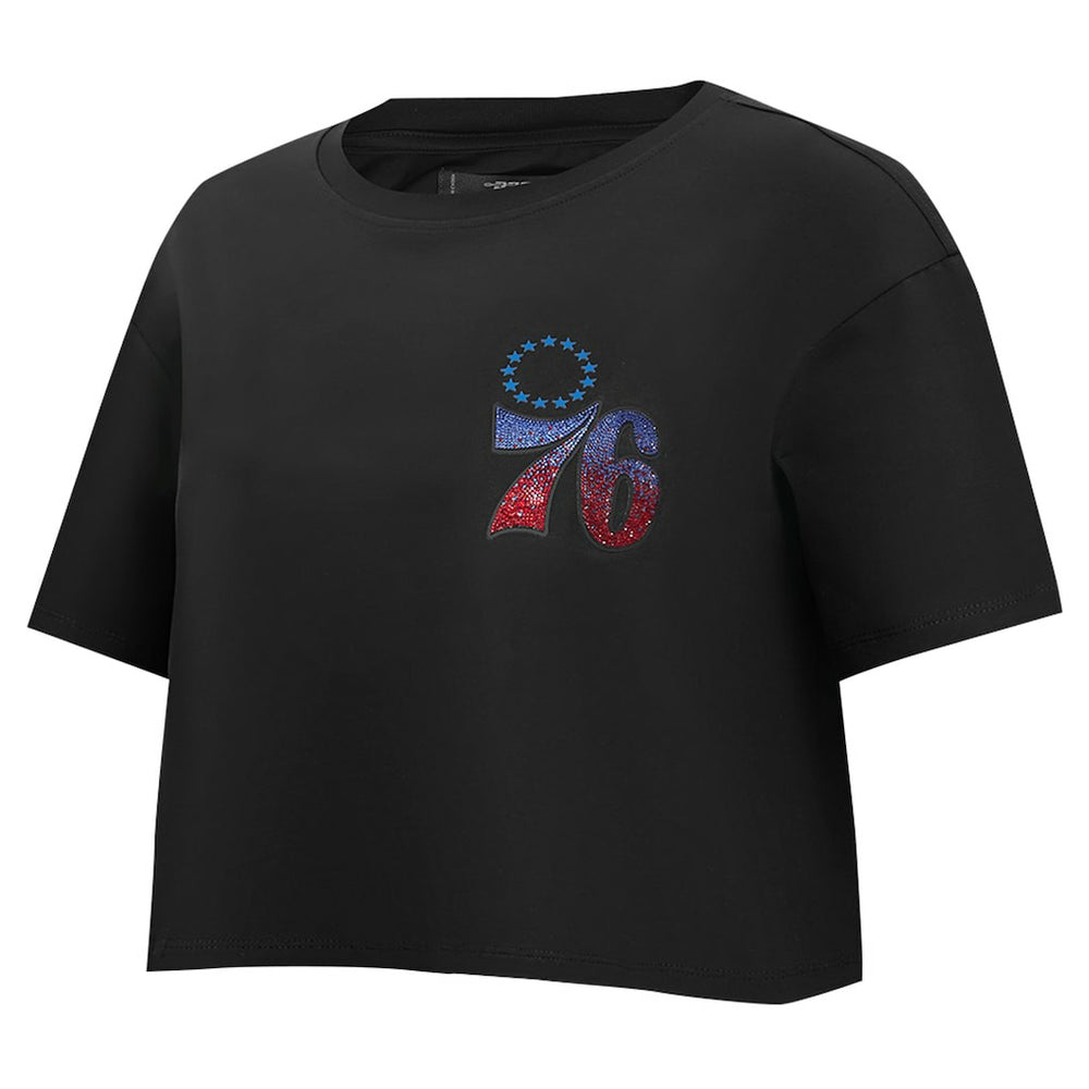 NBA Philadelphia 76ers Pro Standard Women's Jewels Boxy Cropped T-Shirt