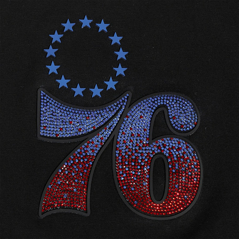 NBA Philadelphia 76ers Pro Standard Women's Jewels Boxy Cropped T-Shirt
