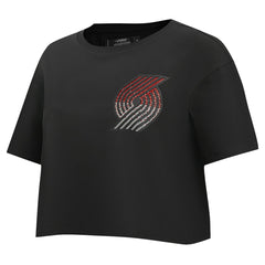 NBA Portland Trail Blazers Pro Standard Women's Jewels Boxy Cropped T-Shirt