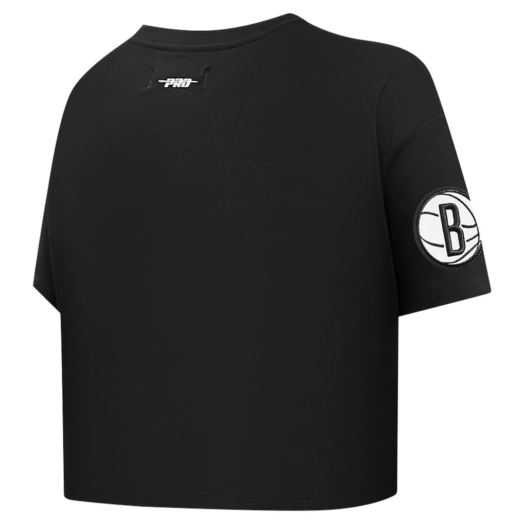 NBA Brooklyn Nets Pro Standard Women's Jewels Boxy Cropped T-Shirt