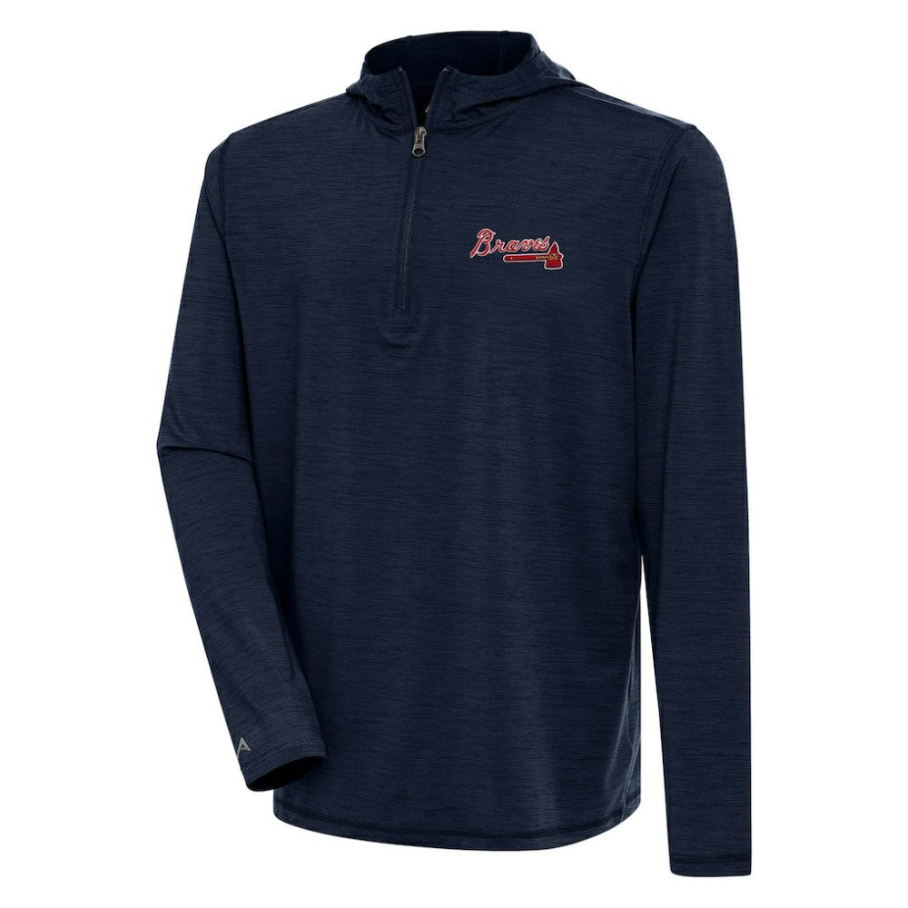 MLB Atlanta Braves Antigua Tidy Quarter-Zip Hoodie