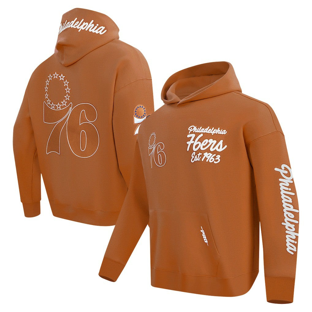 NBA Philadelphia 76ers Pro Standard Paint the City Drop Shoulder Pullover Hoodie