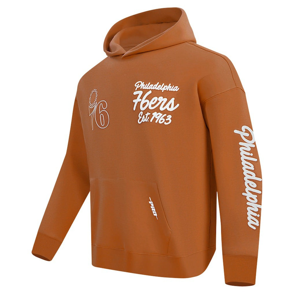 NBA Philadelphia 76ers Pro Standard Paint the City Drop Shoulder Pullover Hoodie