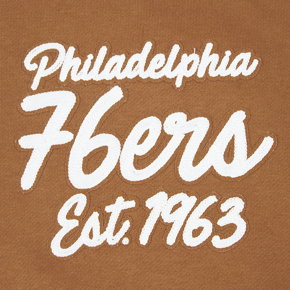 NBA Philadelphia 76ers Pro Standard Paint the City Drop Shoulder Pullover Hoodie