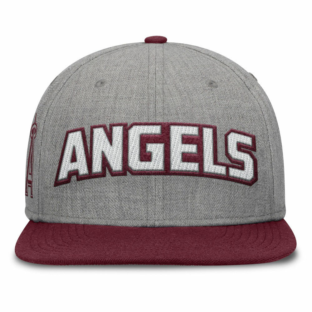 MLB Los Angeles Angels Fanatics Elements Felt Chainstitch Snapback Hat