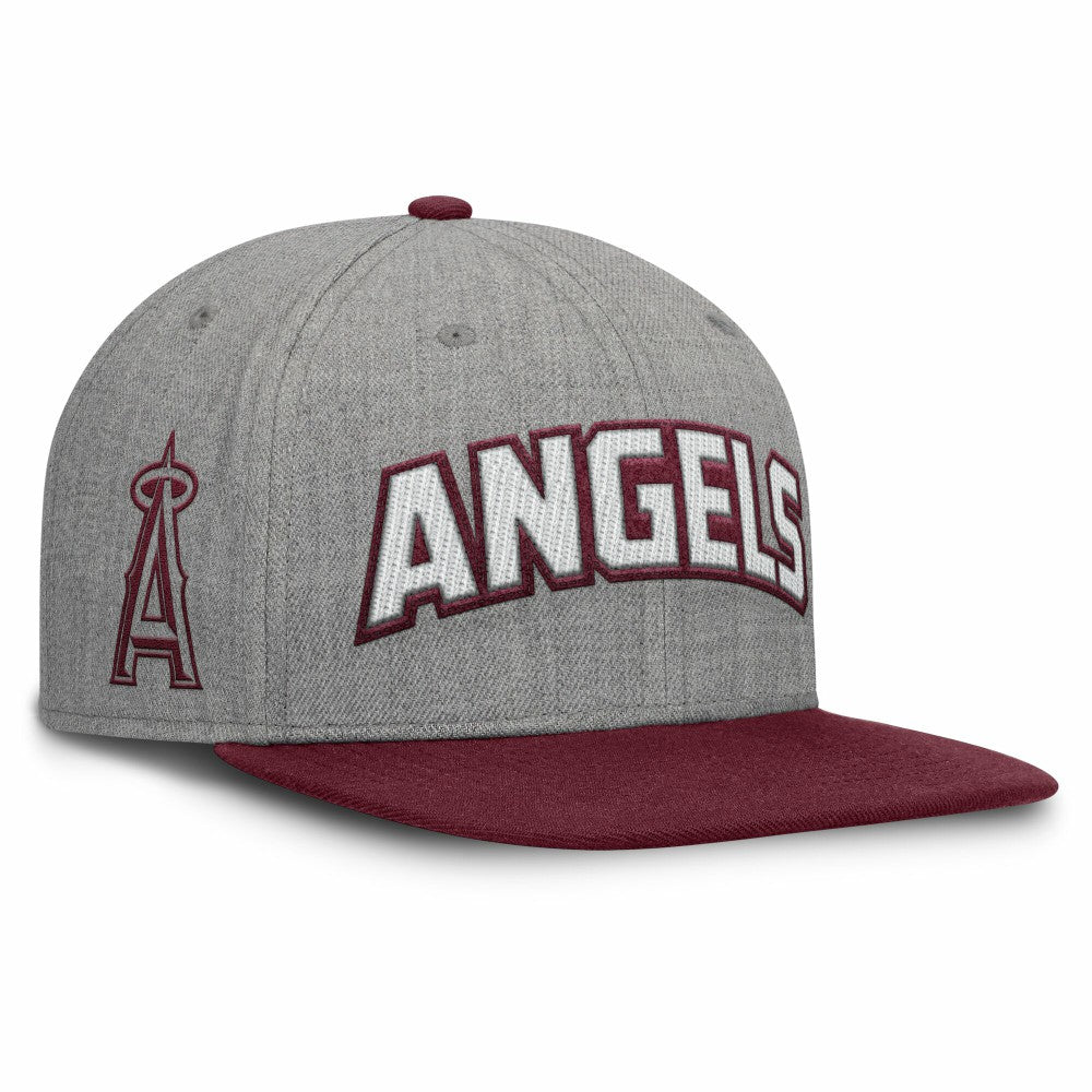 MLB Los Angeles Angels Fanatics Elements Felt Chainstitch Snapback Hat
