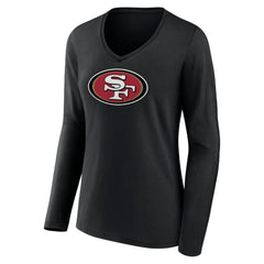 Women's Primary Logo Long Sleeve V-Neck T-Shirt - San Francisco 49ers