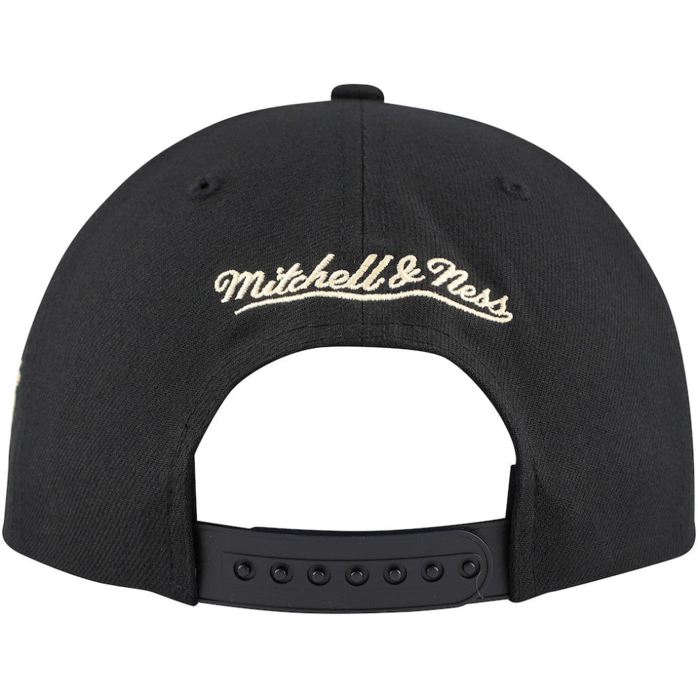NHL Black Minnesota Wild Mitchell & Ness Core Team Script 2.0 Snapback Hat