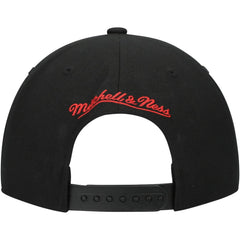NHL Black New York Rangers Mitchell & Ness Core Team Script 2.0 Snapback Hat