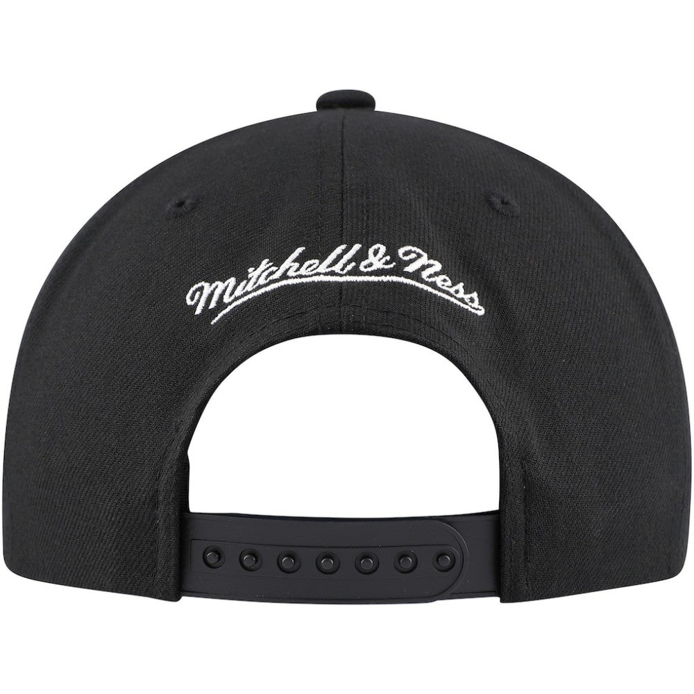 NHL Black Pittsburgh Penguins Mitchell & Ness Core Team Script 2.0 Snapback Hat
