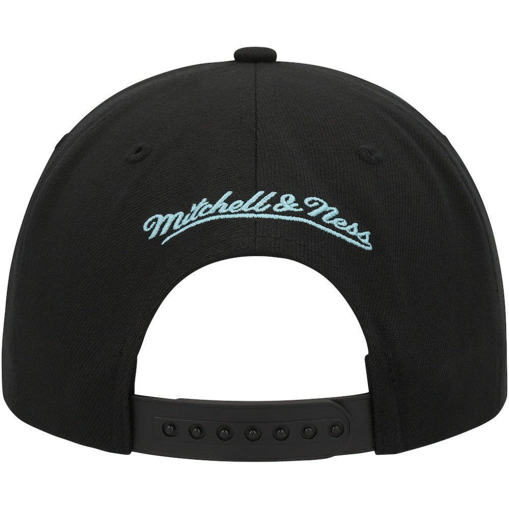 NHL Black Seattle Kraken Mitchell & Ness Core Team Script 2.0 Snapback Hat