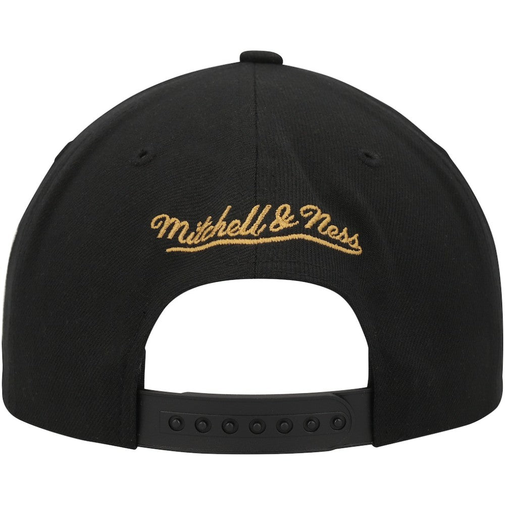 NHL Black Vegas Golden Knights Mitchell & Ness Core Team Script 2.0 Snapback Hat
