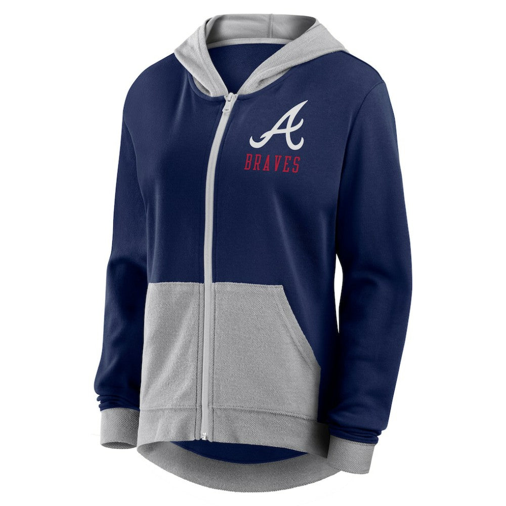 MLB Atlanta Braves Fanatics Women's Hit It French Terry Full-Zip Hoodie