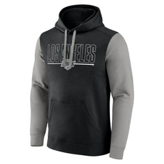 NHL Black Los Angeles Kings Logo Athletic Deliver Fleece Pullover Hoodie