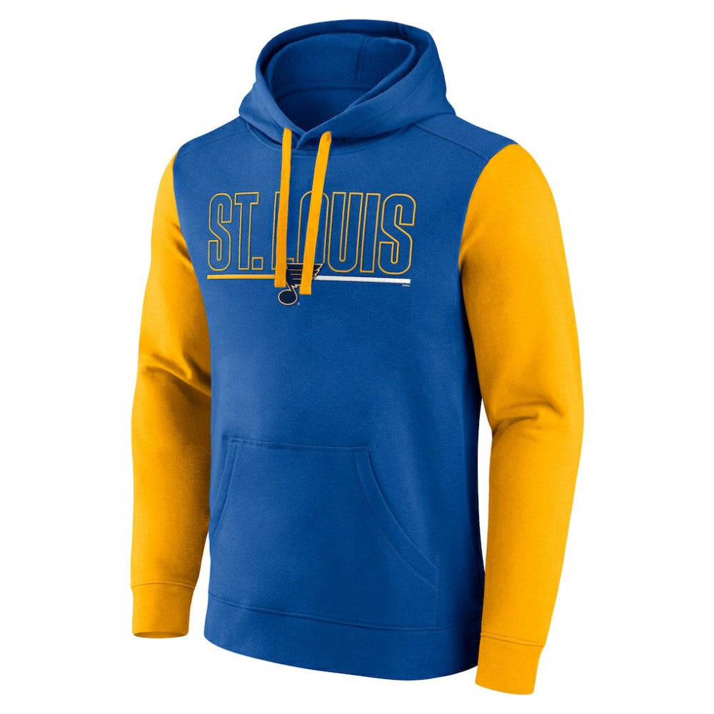 NHL Blue St. Louis Blues Logo Athletic Deliver Fleece Pullover Hoodie