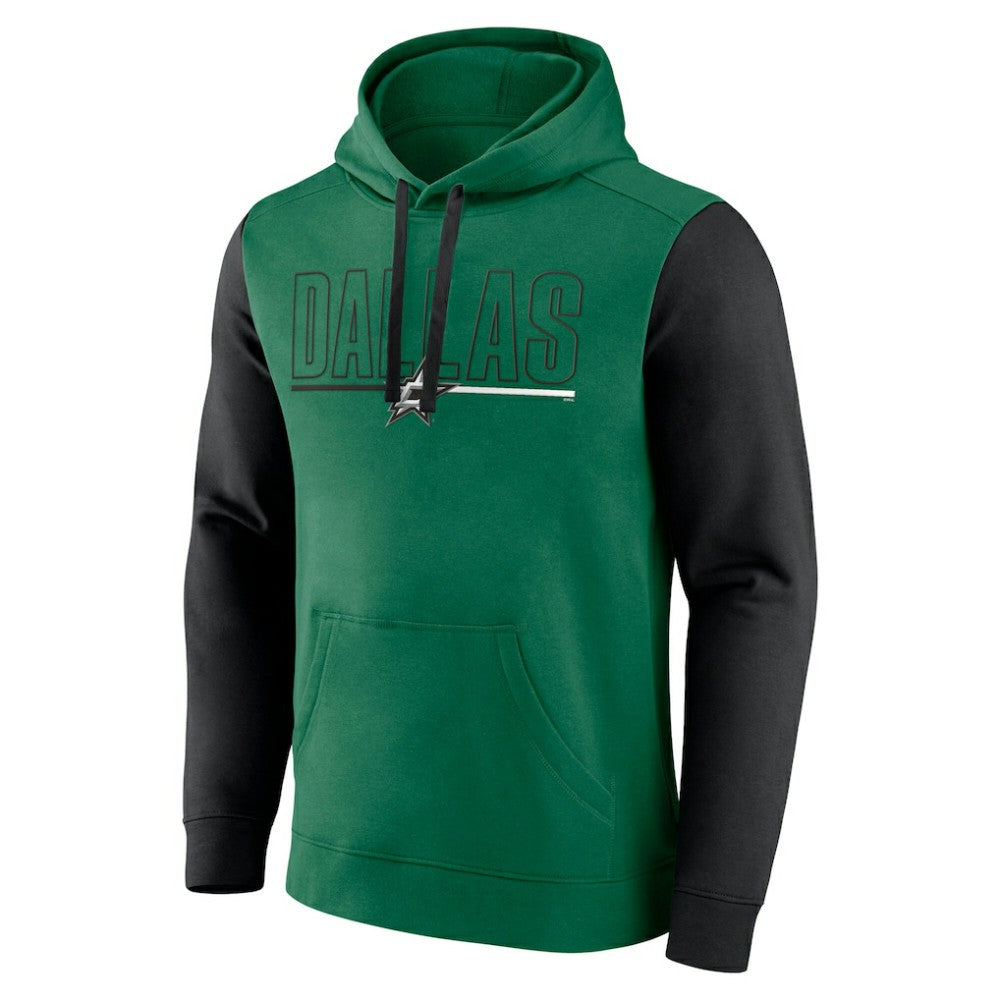 NHL Kelly Green Dallas Stars Logo Athletic Deliver Fleece Pullover Hoodie