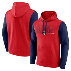 NHL Red Florida Panthers Logo Athletic Deliver Fleece Pullover Hoodie