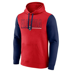 NHL Red Florida Panthers Logo Athletic Deliver Fleece Pullover Hoodie