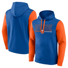NHL Royal New York Islanders Logo Athletic Deliver Fleece Pullover Hoodie