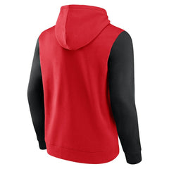 NHL Red Carolina Hurricanes Logo Athletic Deliver Fleece Pullover Hoodie
