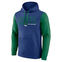 NHL Blue Vancouver Canucks Logo Athletic Deliver Fleece Pullover Hoodie