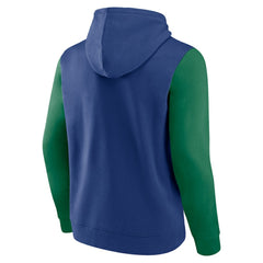 NHL Blue Vancouver Canucks Logo Athletic Deliver Fleece Pullover Hoodie