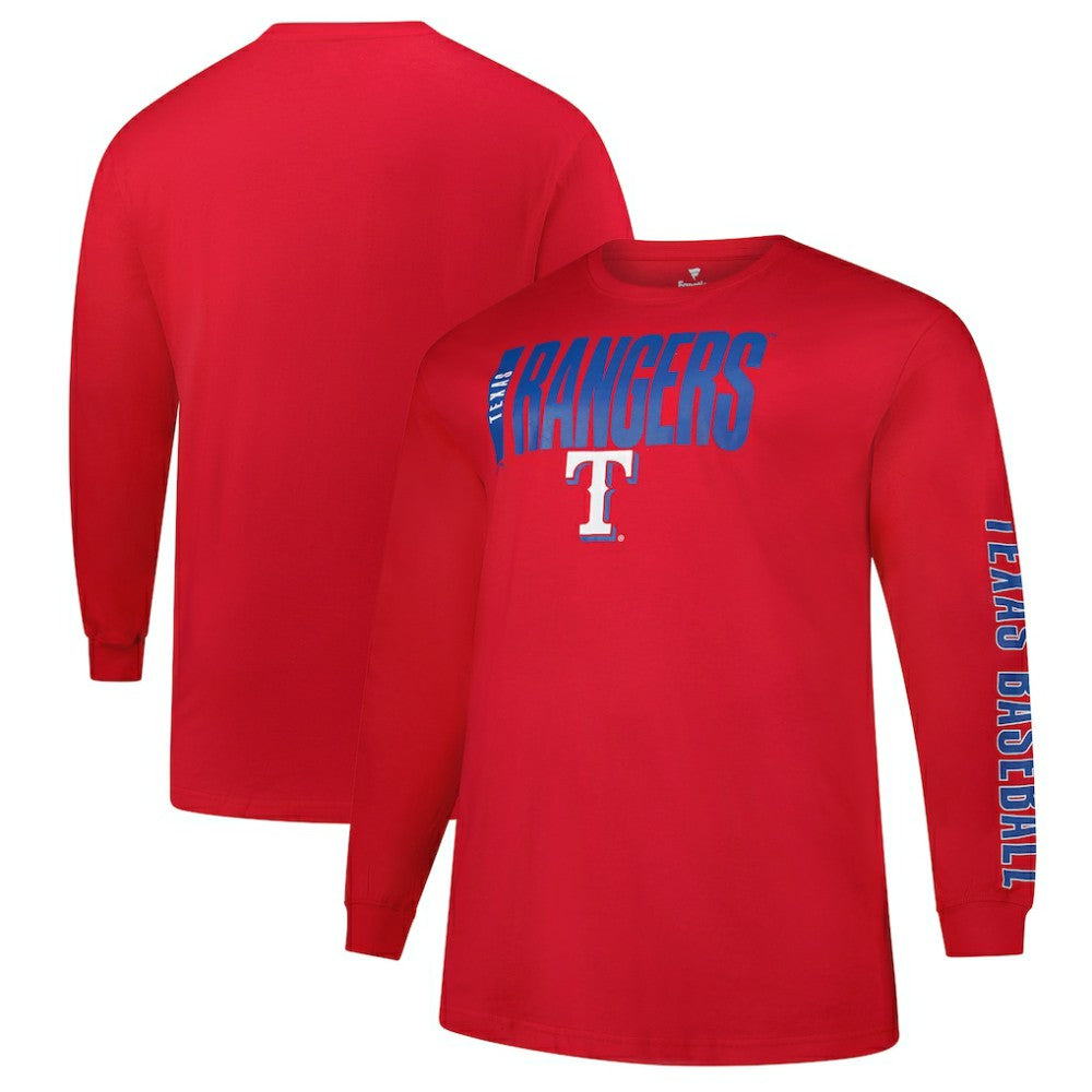 MLB Texas Rangers Profile Big & Tall Two-Hit Long Sleeve T-Shirt