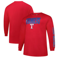 MLB Texas Rangers Profile Big & Tall Two-Hit Long Sleeve T-Shirt