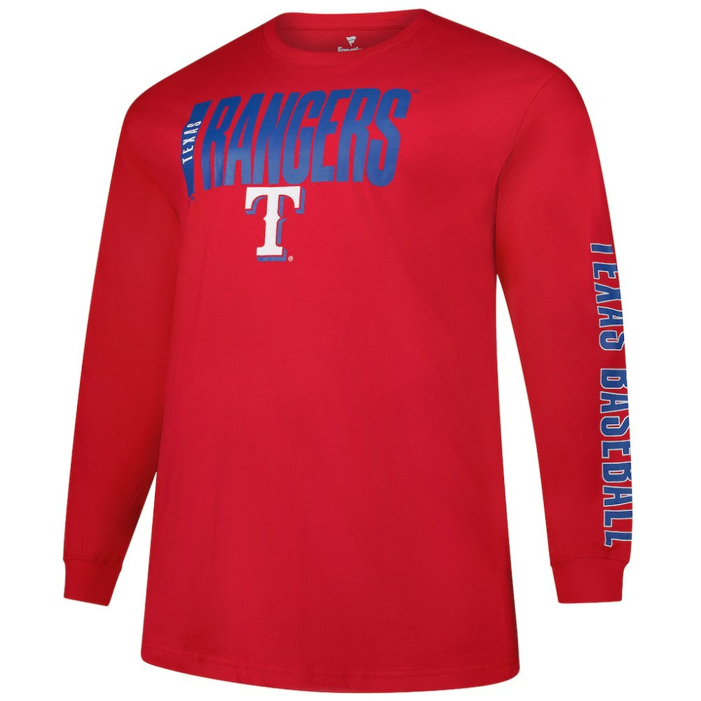 MLB Texas Rangers Profile Big & Tall Two-Hit Long Sleeve T-Shirt