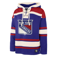 NHL Blue Igor Shesterkin New York Rangers '47 Player Name & Number Lacer Pullover Hoodie