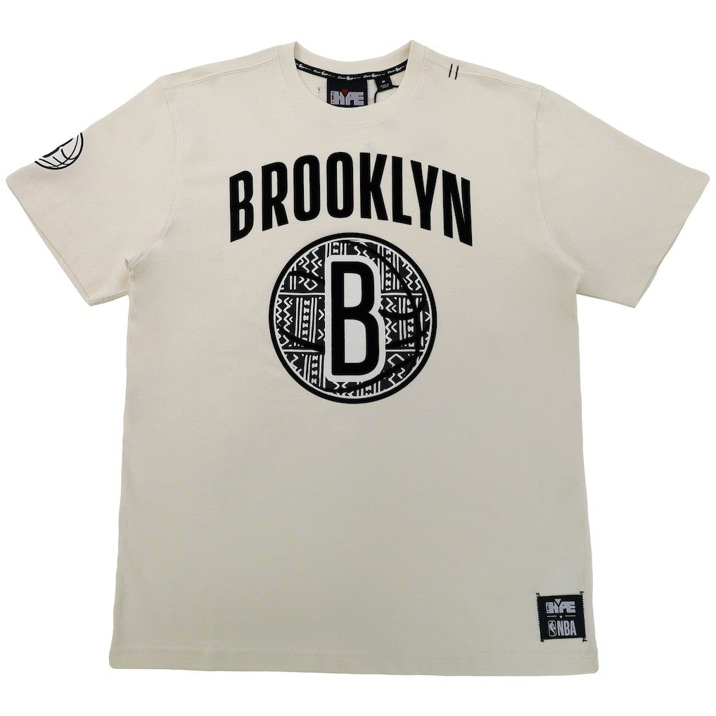 NBA Brooklyn Nets NBA x Two Hype Unisex Culture & Hoops T-Shirt - Cream for sale