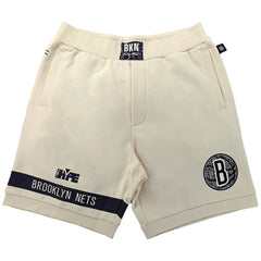 NBA Brooklyn Nets NBA x Two Hype Unisex Culture & Hoops Premium Classic Fleece Shorts - Cream shop