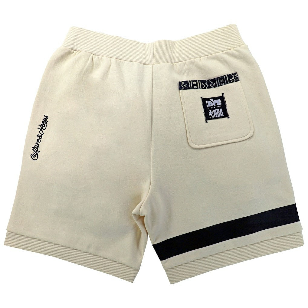 NBA Brooklyn Nets NBA x Two Hype Unisex Culture & Hoops Premium Classic Fleece Shorts - Cream shop
