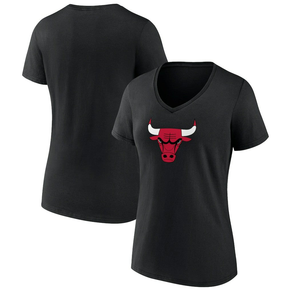NBA Chicago Bulls Women's Primary Logo V-Neck T-Shirt