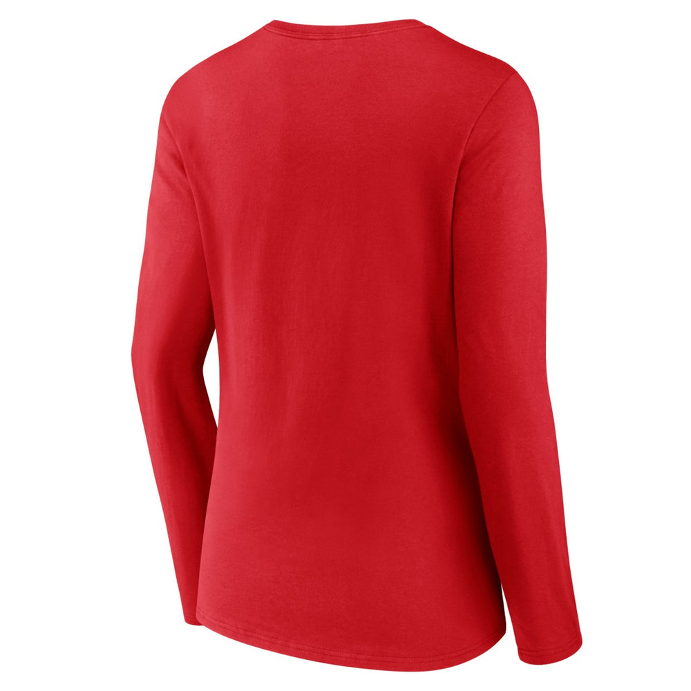 NBA Portland Trail Blazers Women's Primary Logo Long Sleeve V-Neck T-Shirt