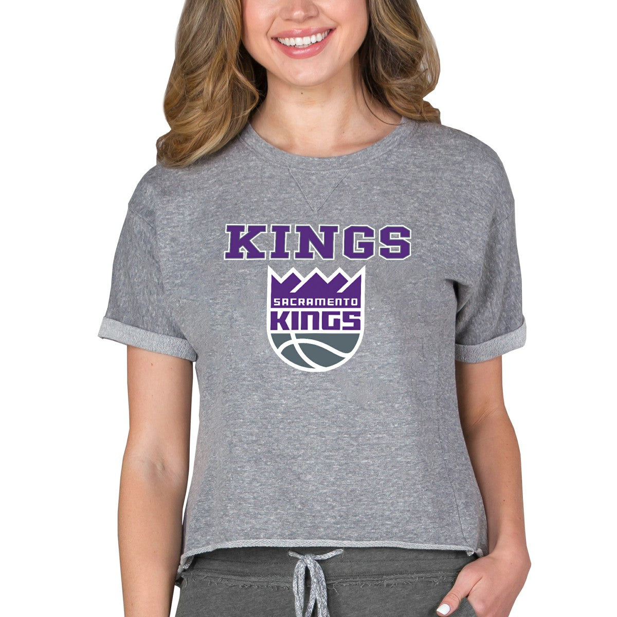 NBA Sacramento Kings Concepts Sport NBA Women's Concepts Mainstream Terry SS Top