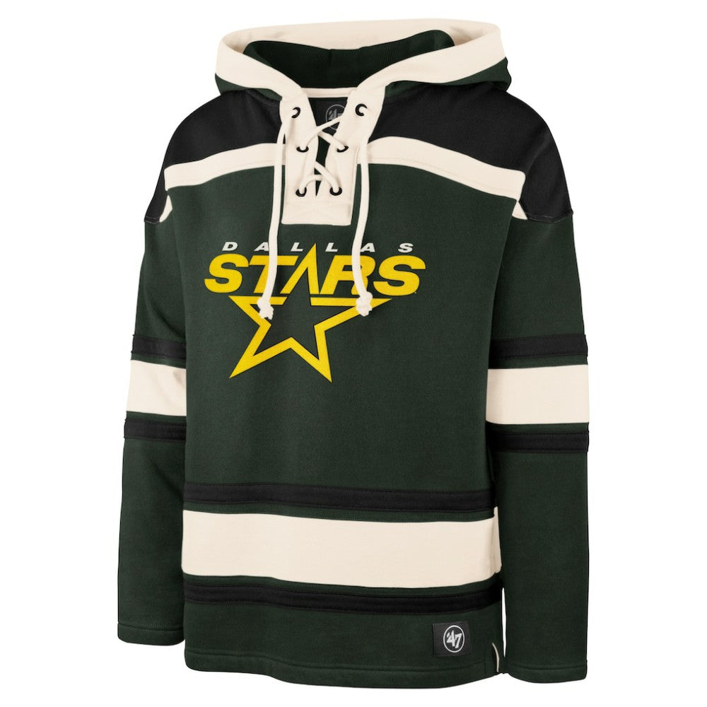 NHL Green Mike Modano Dallas Stars '47 Retired Player Name & Number Lacer Pullover Hoodie