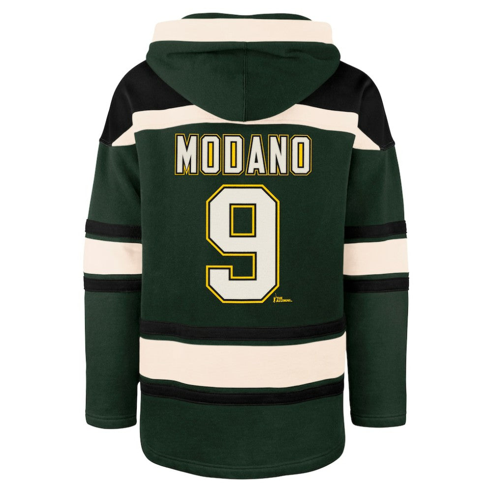 NHL Green Mike Modano Dallas Stars '47 Retired Player Name & Number Lacer Pullover Hoodie