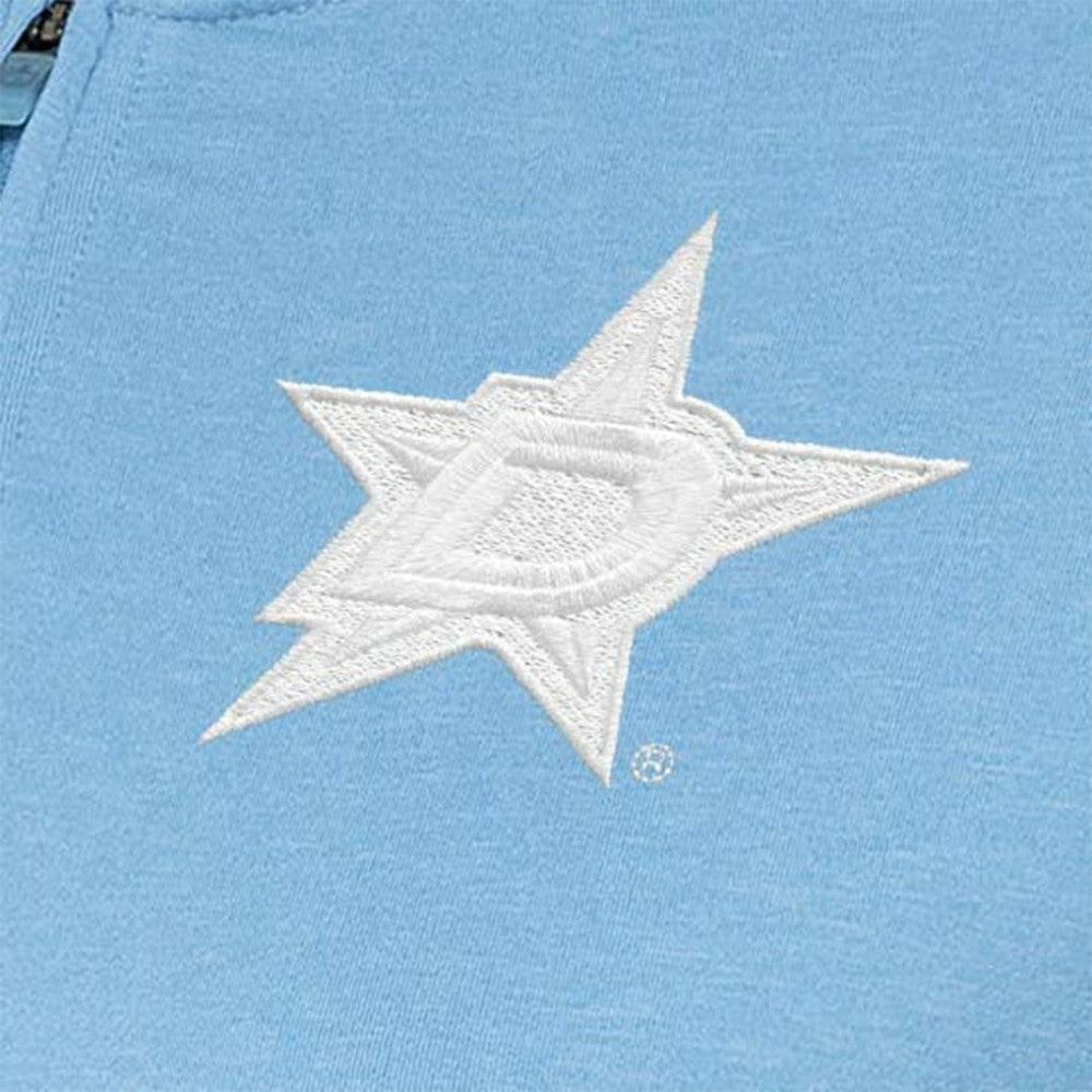 NHL Light Blue Dallas Stars Antigua Women's White Logo Mentor Quarter-Zip Jacket