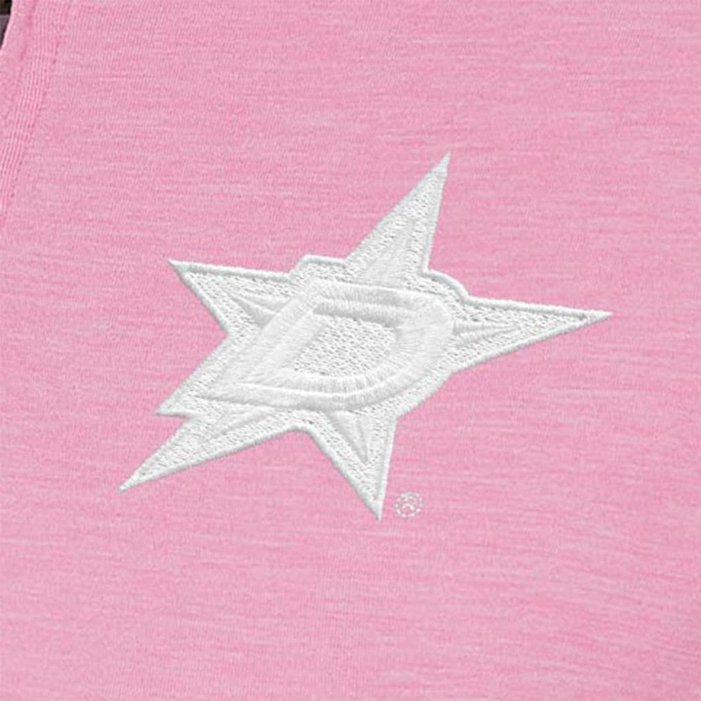 NHL Pink Dallas Stars Antigua Women's White Logo Mentor Quarter-Zip Jacket
