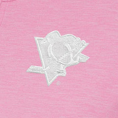 NHL Pink Pittsburgh Penguins Antigua Women's White Logo Mentor Quarter-Zip Jacket
