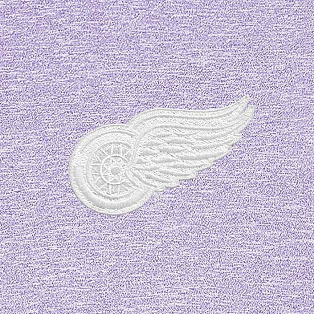 NHL Lavender Detroit Red Wings Antigua White Logo Hunk Quarter-Zip Pullover