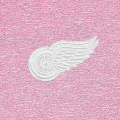 NHL Pink Detroit Red Wings Antigua White Logo Hunk Quarter-Zip Pullover